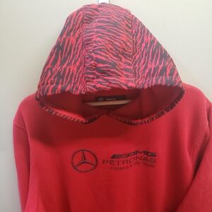 Mercedes AMG Petronas Hoodie Formula One Team F1 Red Racing Size XL
